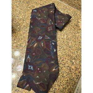 Christian Dior Monsieur Vintage  Mens Modern  Print Neck Tie   Made In USA